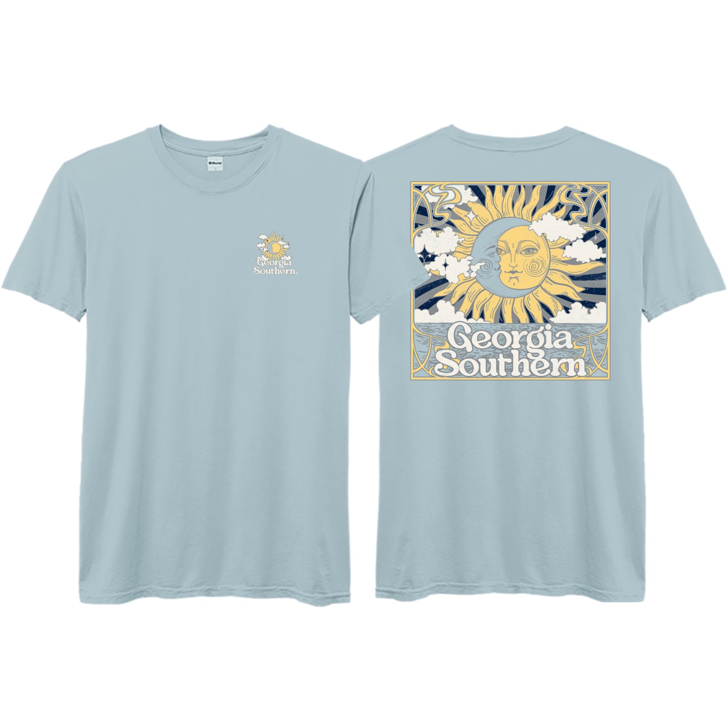 LEAGUE Psyche Landscape Landscape Tee - Blue Fog