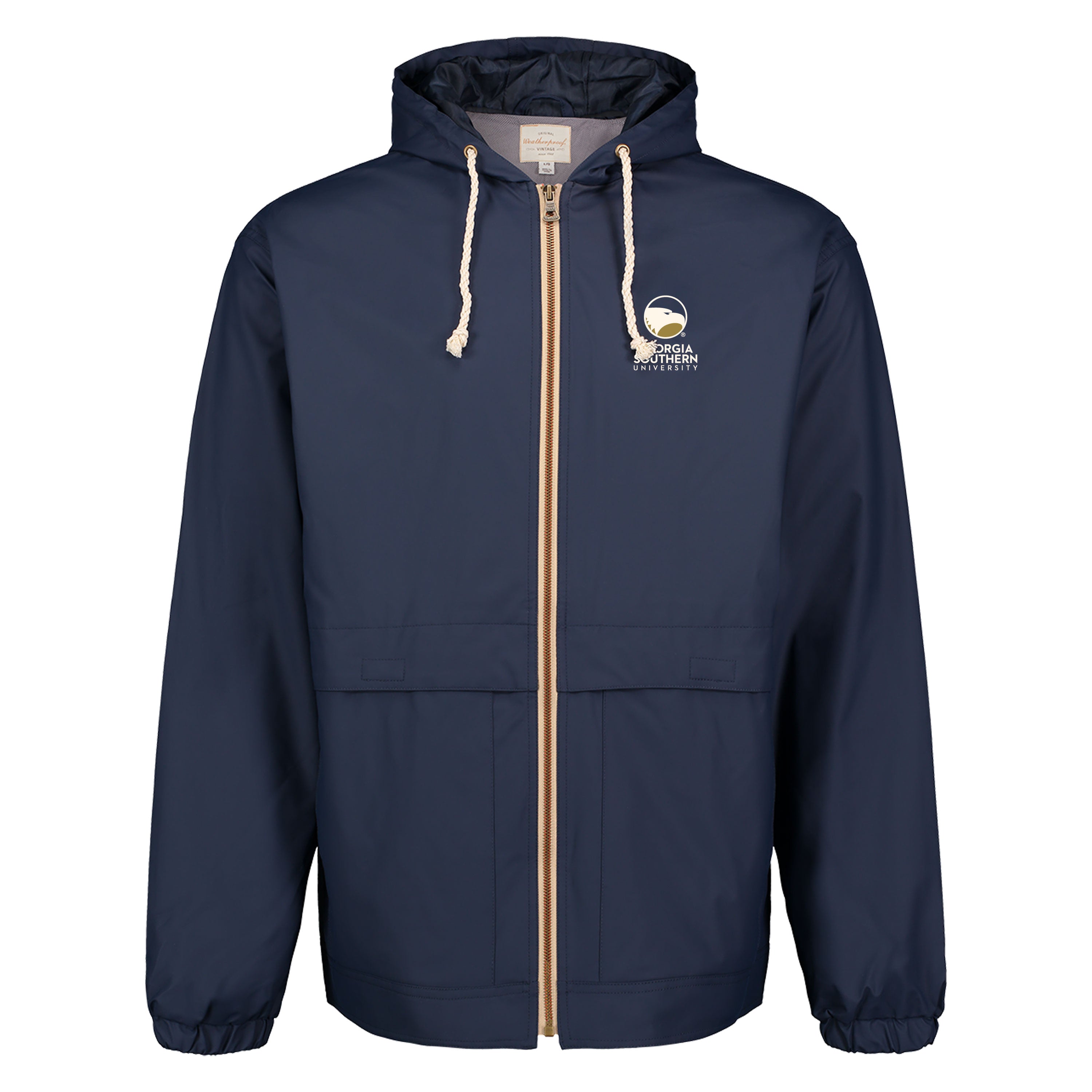 ジャケット・アウター General Service Navy WET WEATHER Jacket Weatherproof Vintage Hooded Rain Jacket - NAVY – Southern