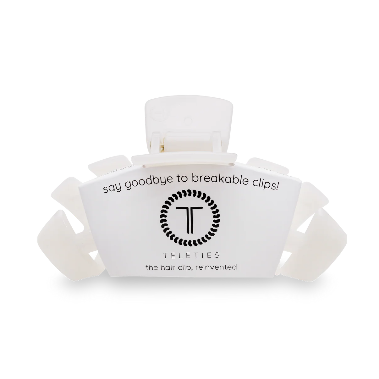 TELETIES - Large Classic Hair Clip - Coconut