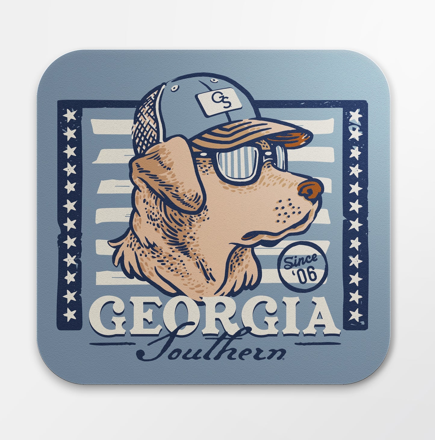 American Stamp Dog Matte-Coated Decal Sticker