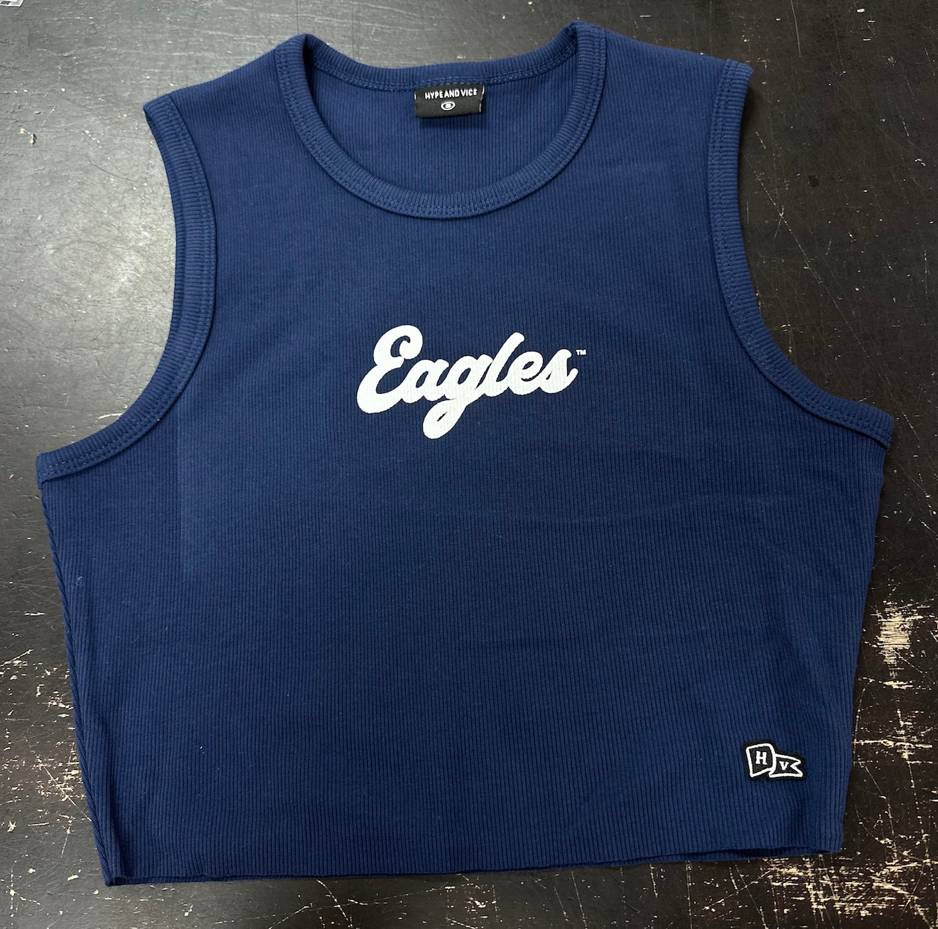 HYPE AND VICE - Women's Cutoff Tank - NAVY