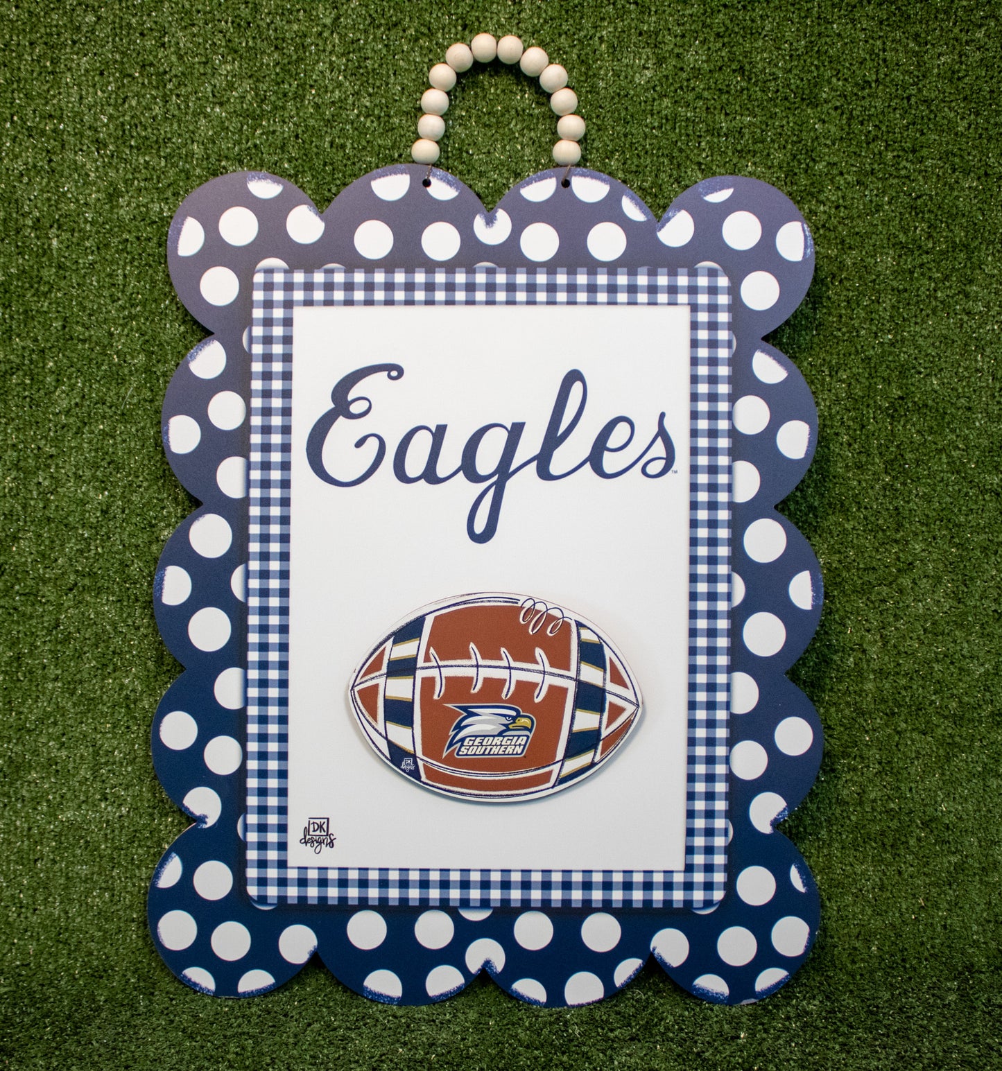 Door Hanger Scallop + Football Mini by DK Designs