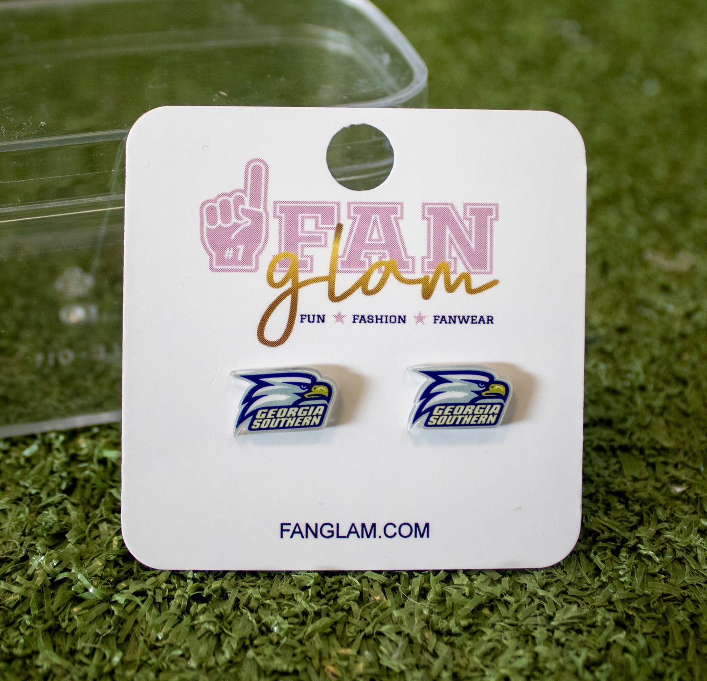 Athletic Eagle Mini UV Print Stud Earrings by Fan Glam