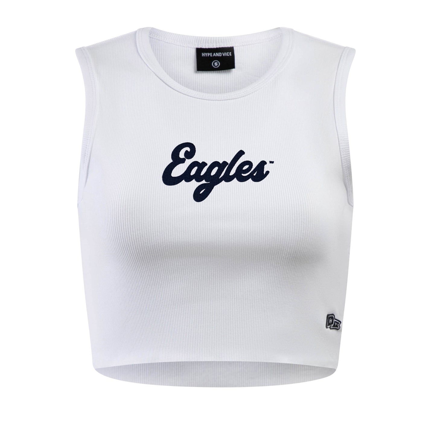HYPE AND VICE - Women's Cutoff Tank - WHITE