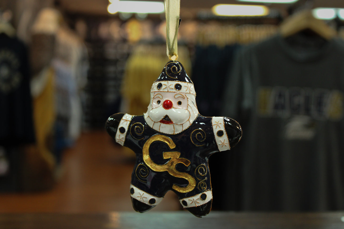 Kitty Keller Cloisonne Santa Star Ornament (2023 Edition)