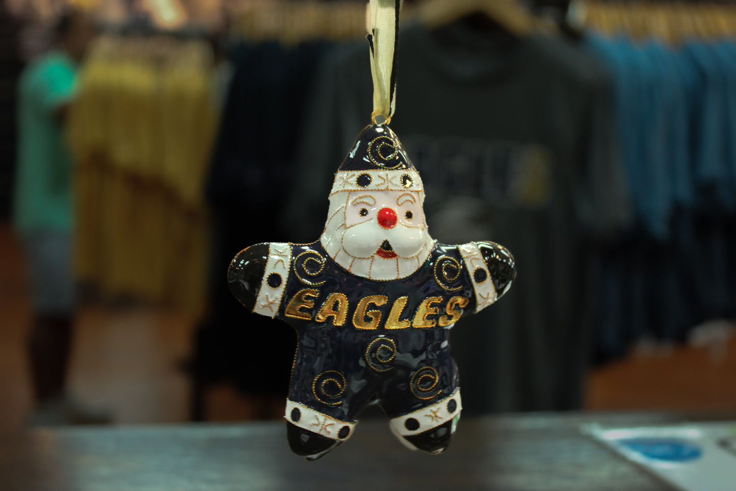 Kitty Keller Cloisonne Santa Star Ornament (2023 Edition)