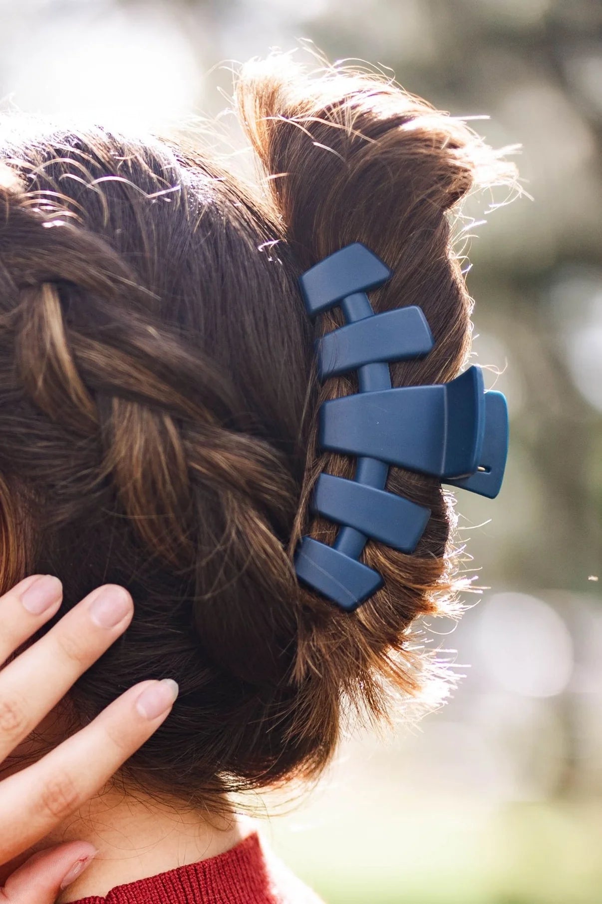 TELETIES - Large Classic Hair Clip - Midnight Rain