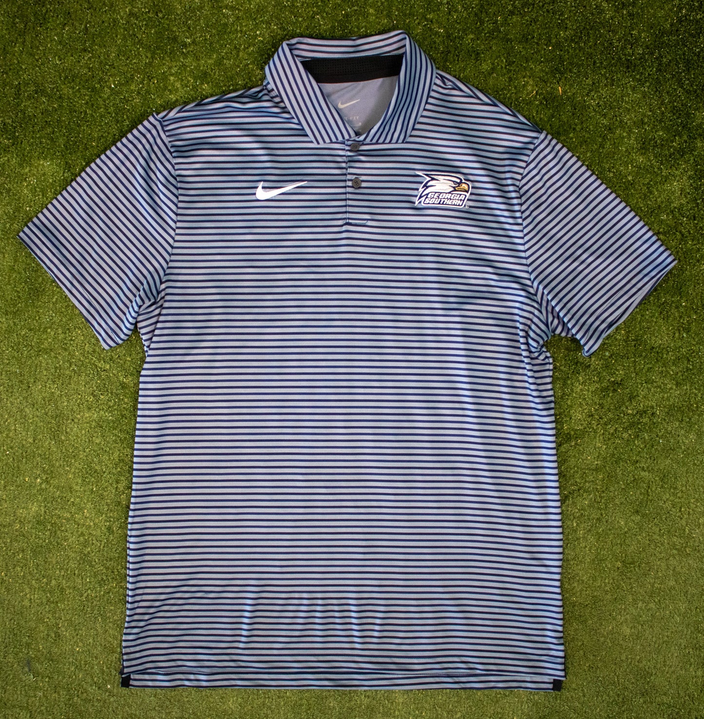 NIKE - Dri-Fit Tour Stripe Polo - Slate/Navy