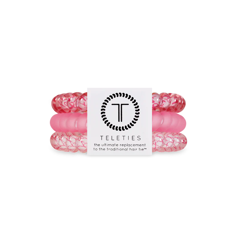 TELETIES - Small Hair Ties (3 pack) - Pink and Powerful