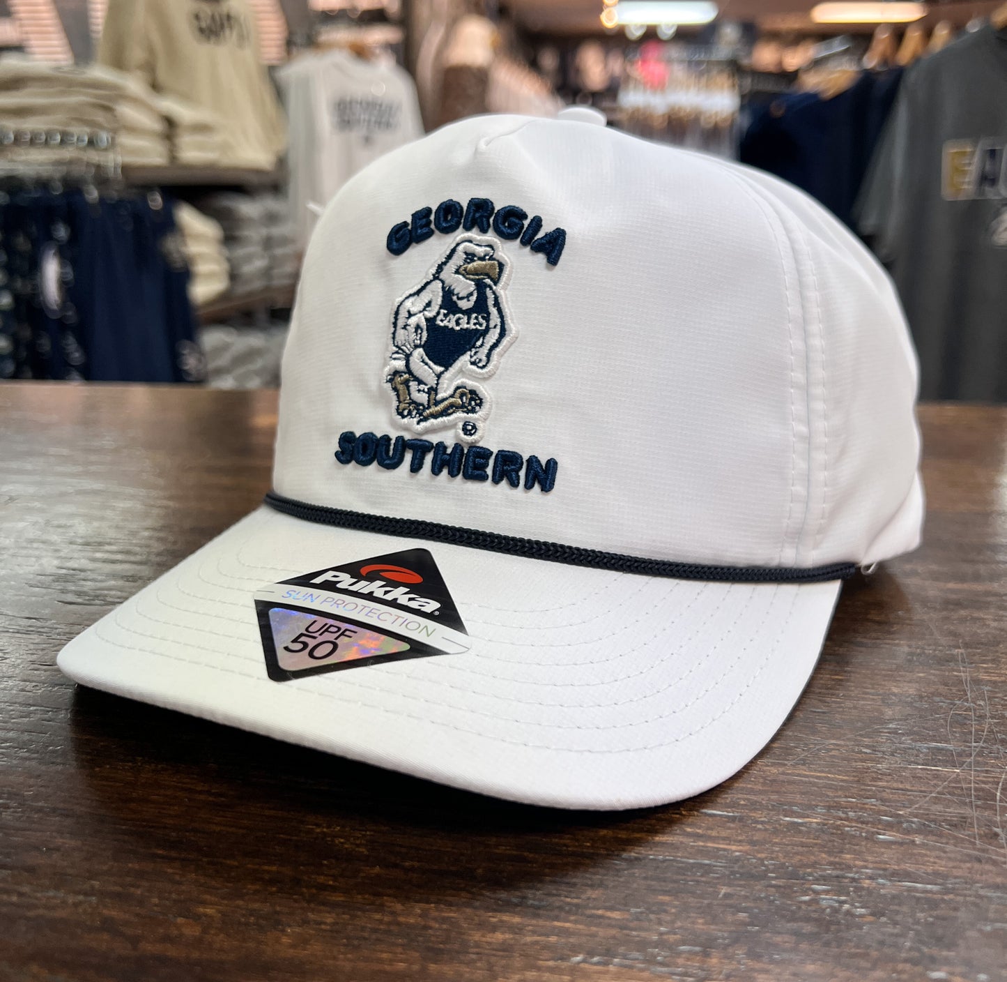PUKKA Strutting Eagle Snapback Rope Hat - WHITE