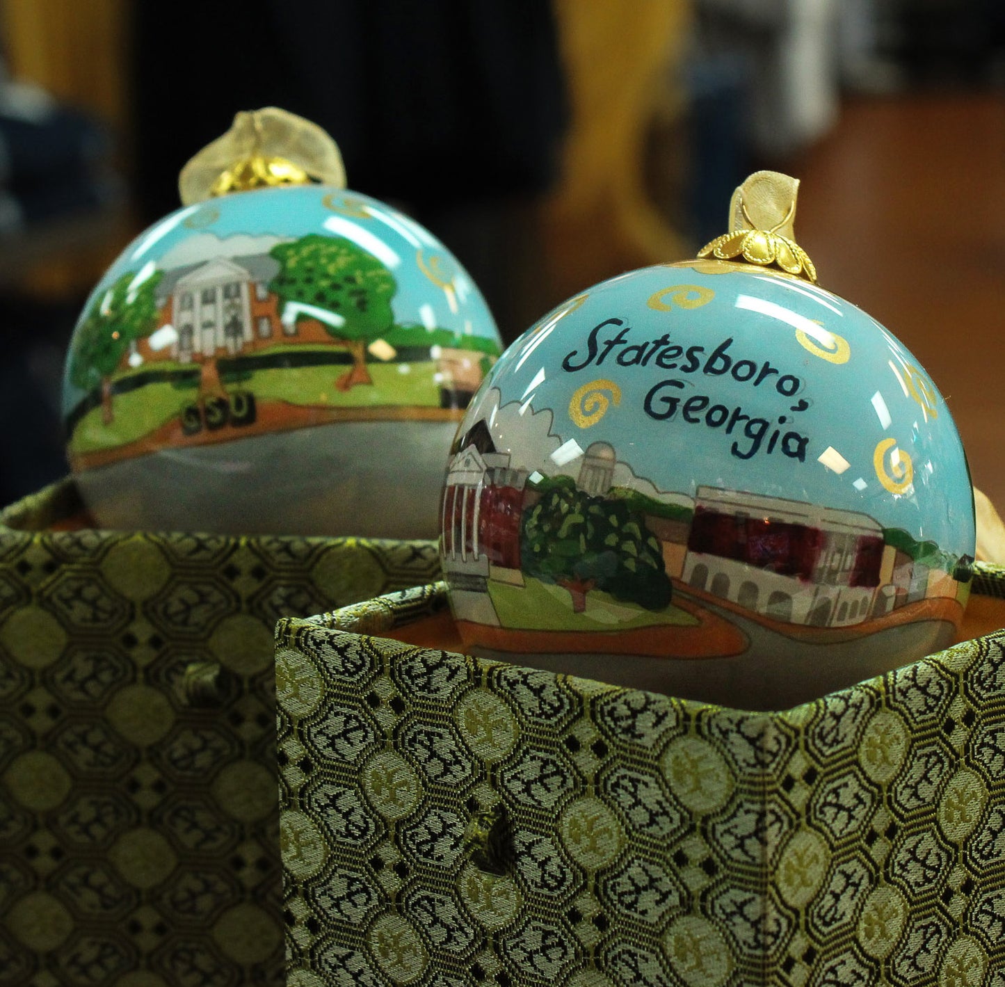 Kitty Keller Glass Statesboro, GA Ornament (2023 Edition)