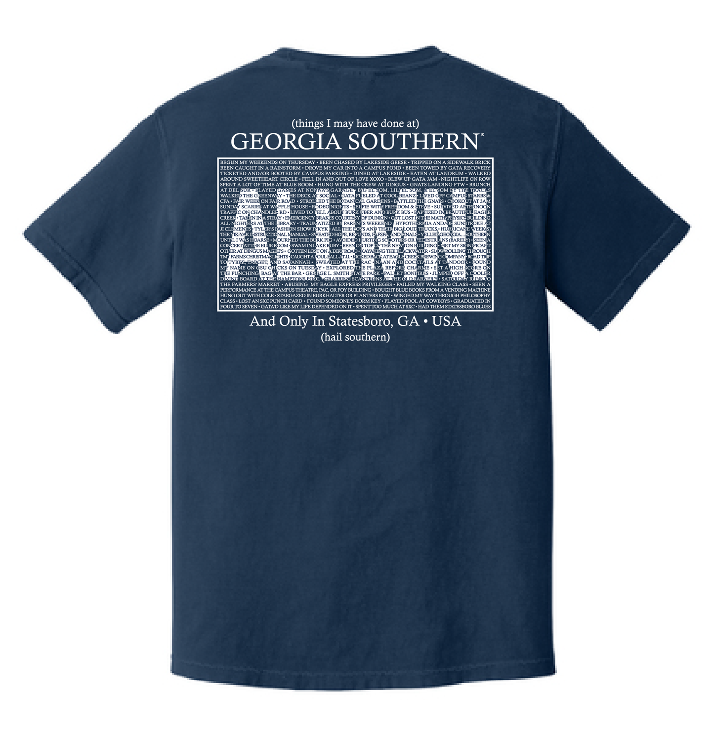 ALUMNI Things I May Have Done At GS - Comfort Colors Navy