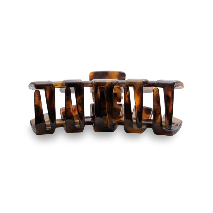 TELETIES - Small Classic Hair Clip - Tortoise
