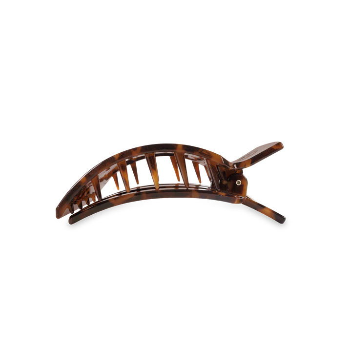 TELETIES - Medium Flat Square Hair Clip - Tortoise