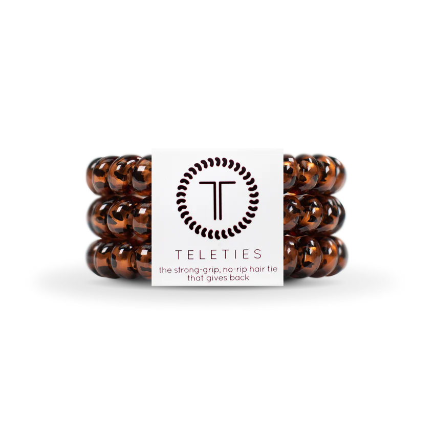 TELETIES - Large Hair Ties (3 pack) - Tortoise