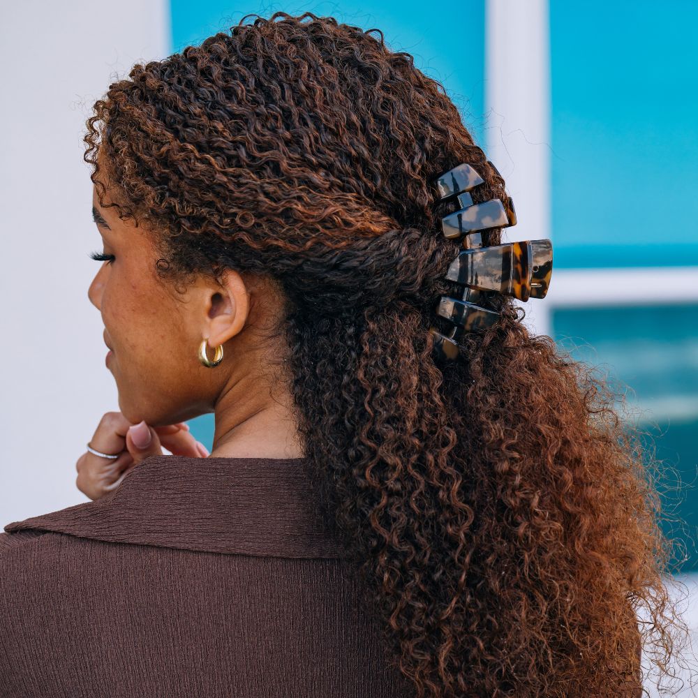 TELETIES - Large Classic Hair Clip - Tortoise Shell