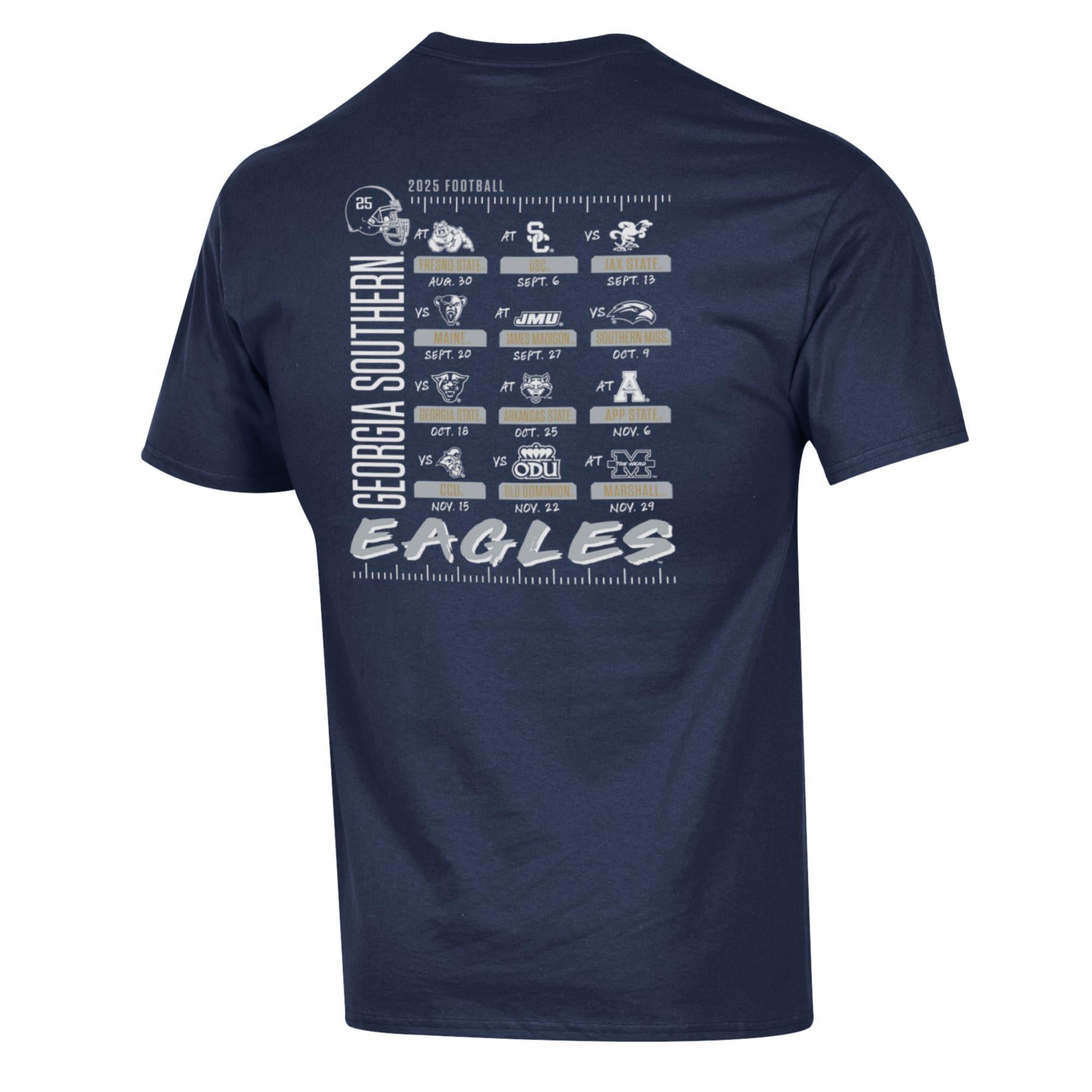 【23.65】23FW★ TIME TO FOOTBALL TEE Champion® 2025 Football Schedule Tee – Southern Exchange Company