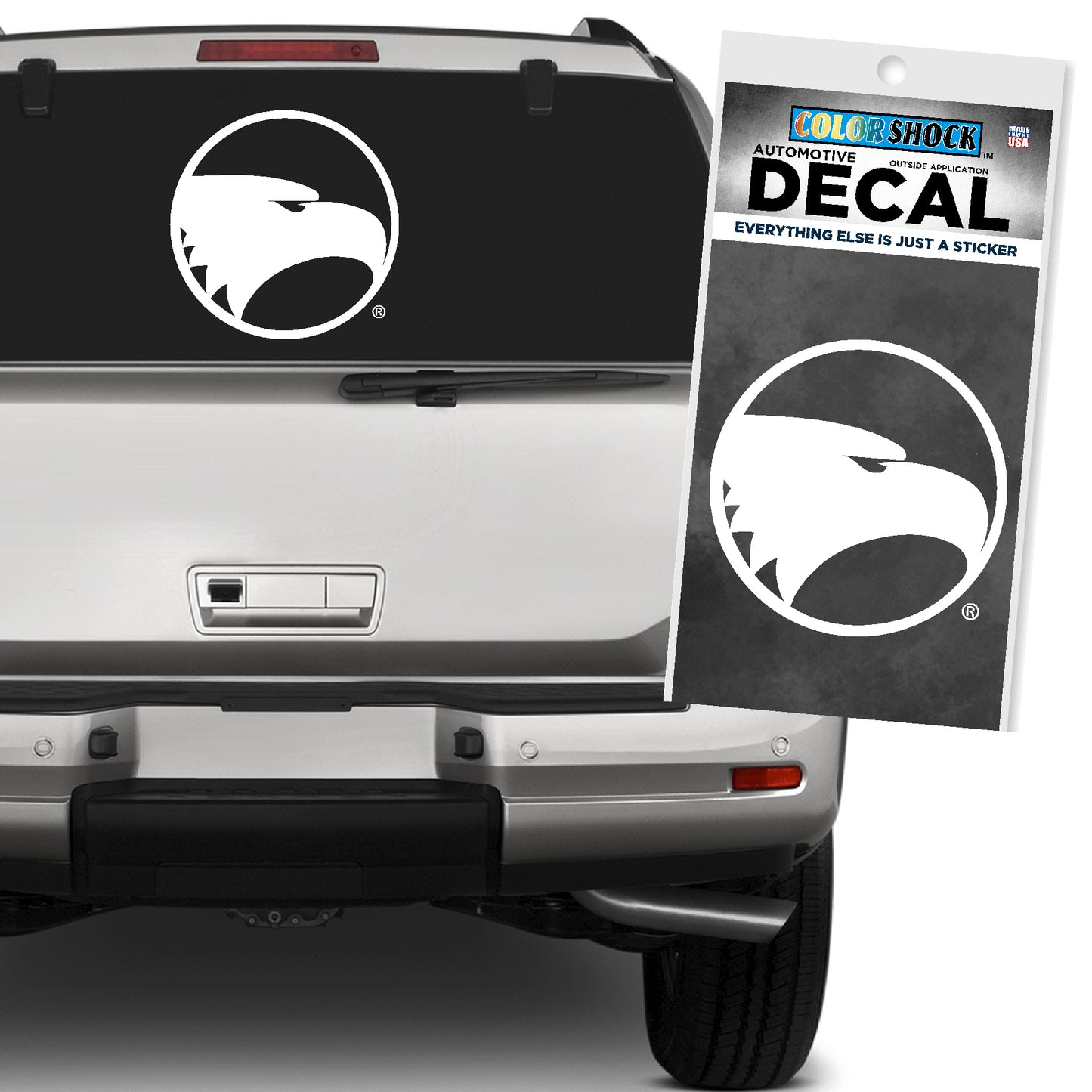 Academic Eagle Head WHITE - EXTRA LARGE Decal Sticker