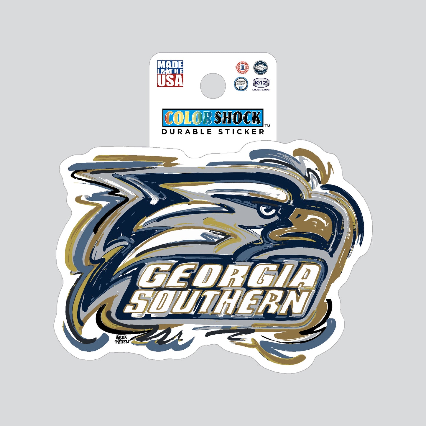 Justin Patten Athletic Eagle Logo Decal Matte-Coated Sticker