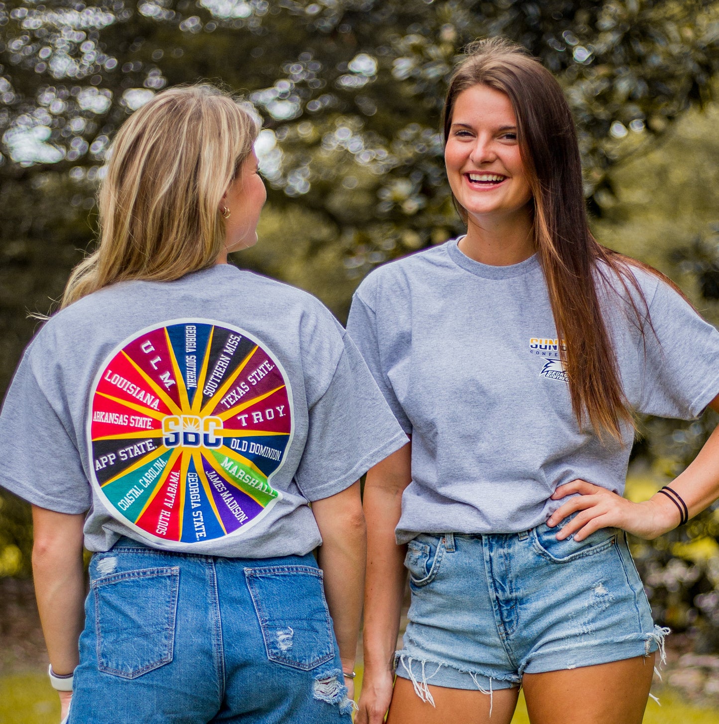 *SALE* Sun Belt Conference Pinwheel - Athletic Grey Tee