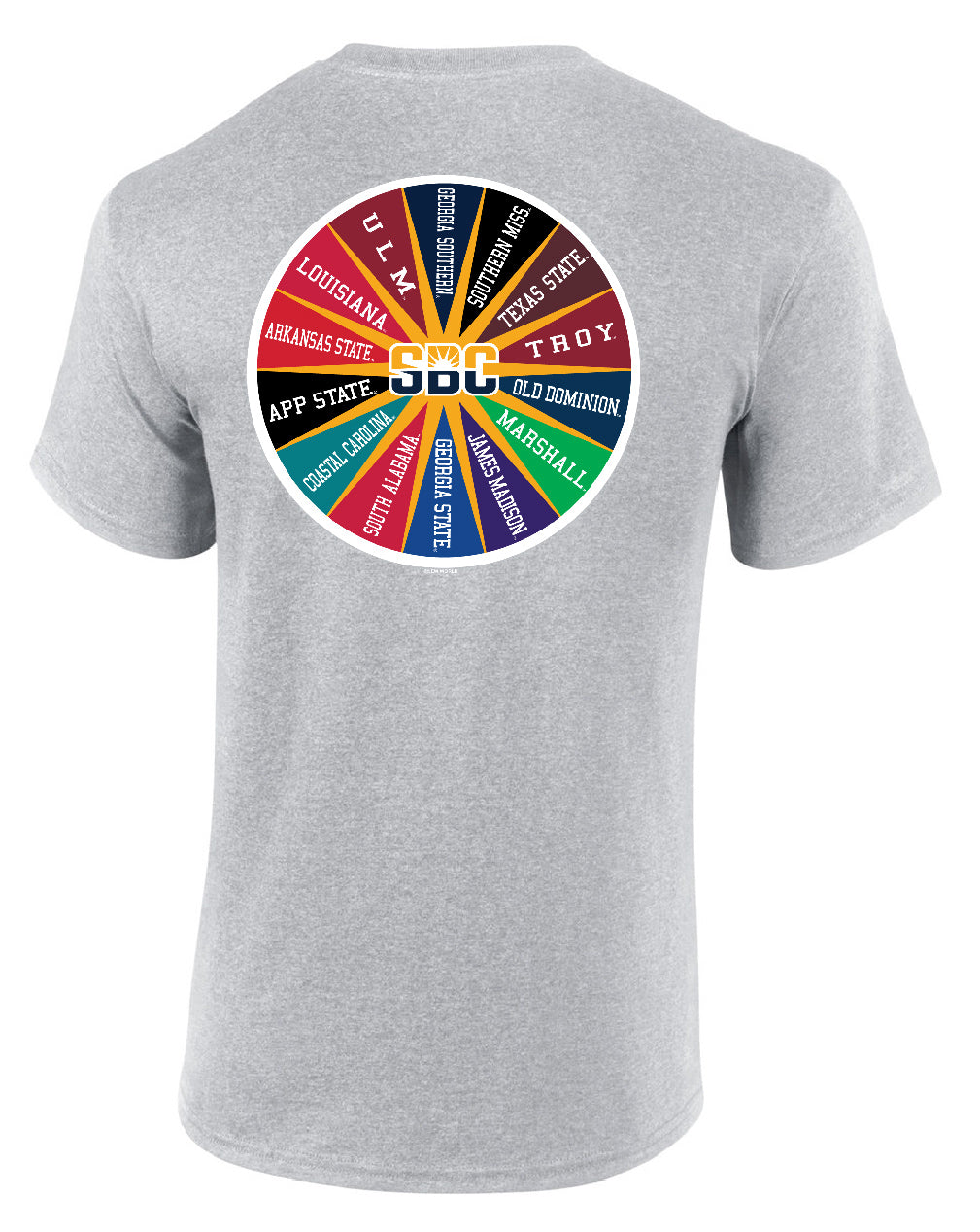*SALE* Sun Belt Conference Pinwheel - Athletic Grey Tee