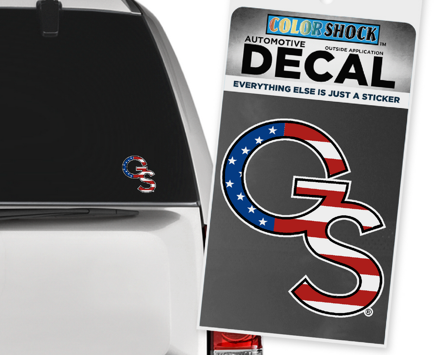 Interlocking GS Patriotic Sticker Decal