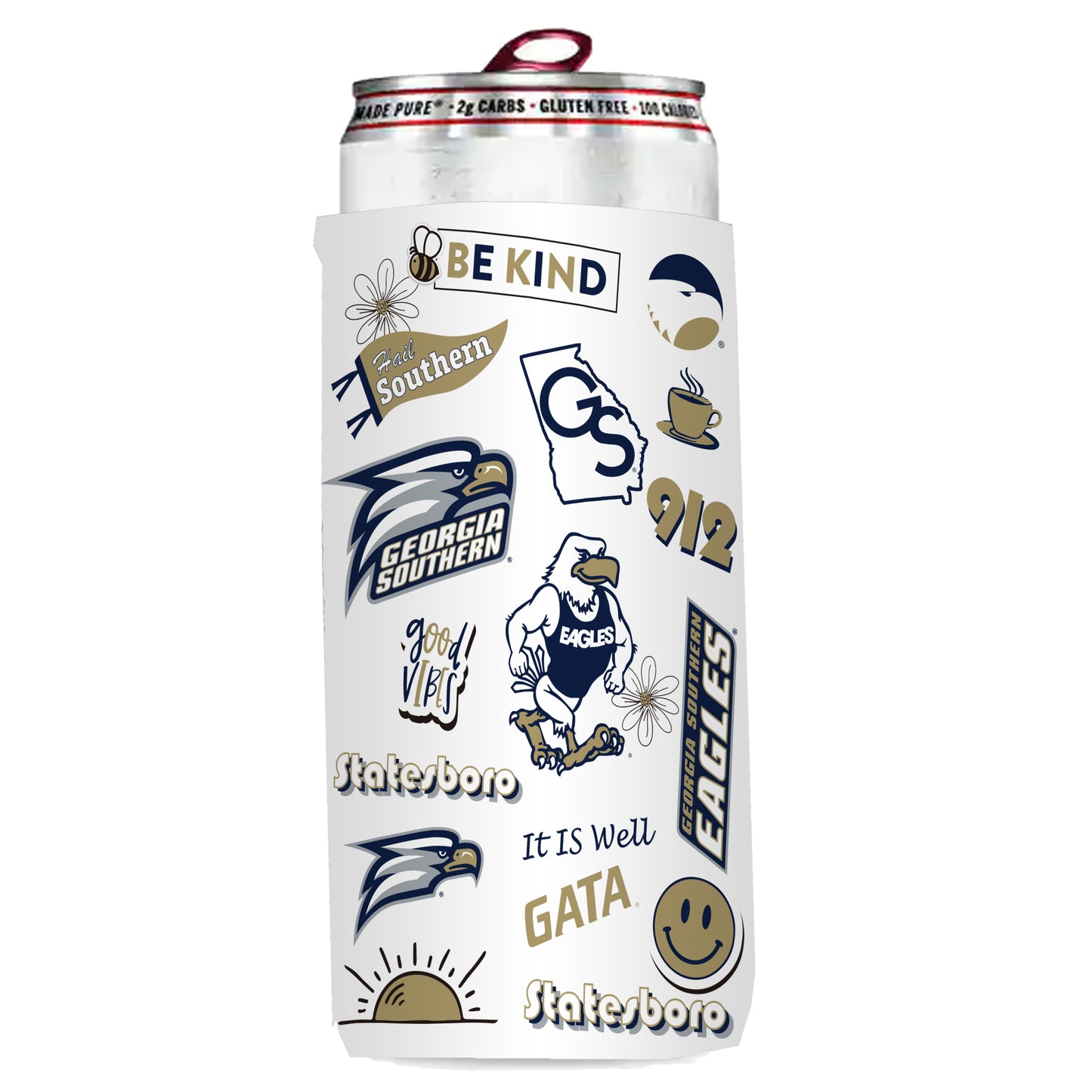 NEOPRENE SLIM CAN KOOZIE - Native Pattern