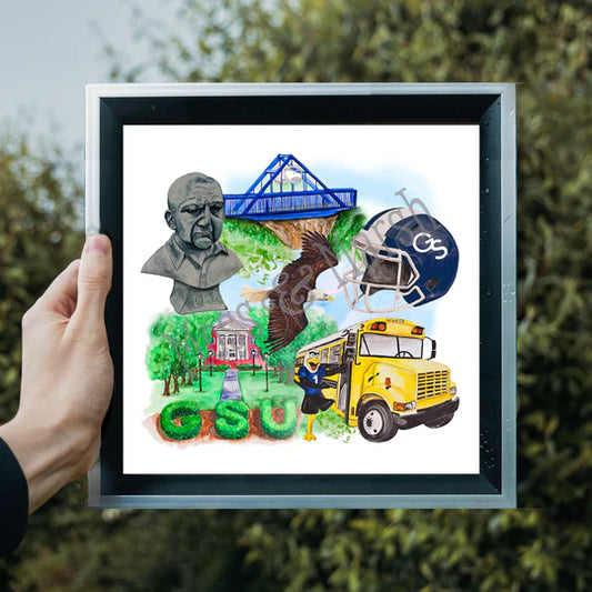 MOSS & MARSH - 12x12 Watercolor Collage Print