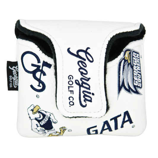 Georgia Golf Co. - Synthetic Leather Head Cover - Mallet Putter (WHITE)