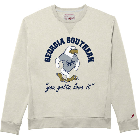 League 1991 Crew Sweatshirt - Retro Baseball You Gotta Love It - OATMEAL