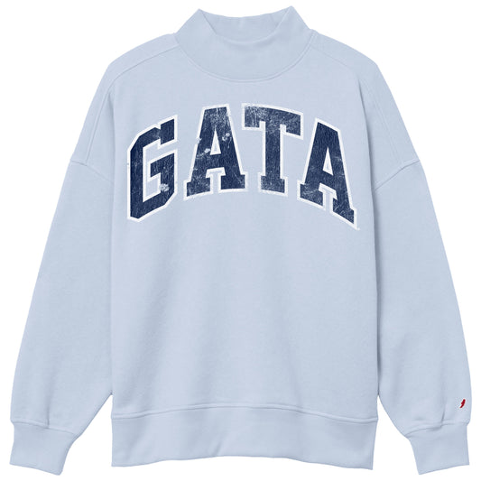 LEAGUE - Ladies Diana MOCK NECK - LIGHT BLUE GATA