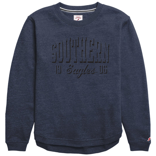 LEAGUE - Womens Victory Crew - Heather Navy