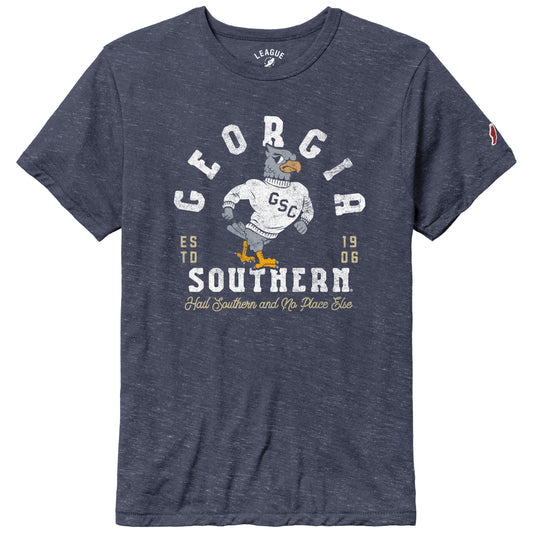 LEAGUE Retro Eagle Tee - Heather Navy