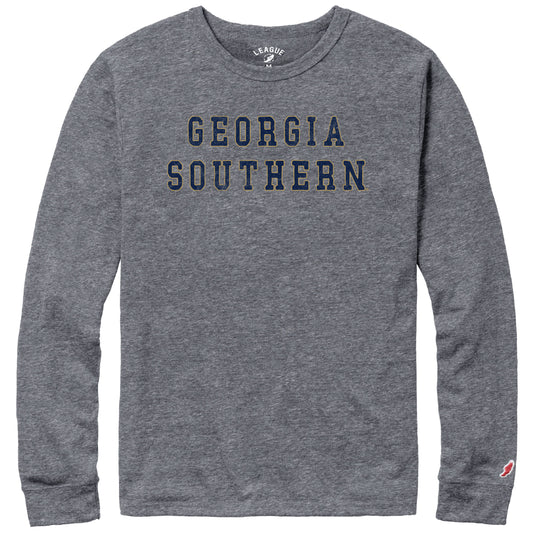 LEAGUE Stacked Type - LONG SLEEVE TEE - FALL HEATHER GREY