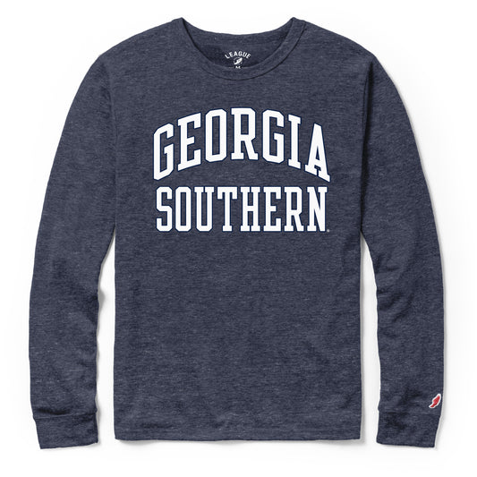 LEAGUE Arched Type - LONG SLEEVE TEE - HEATHER NAVY