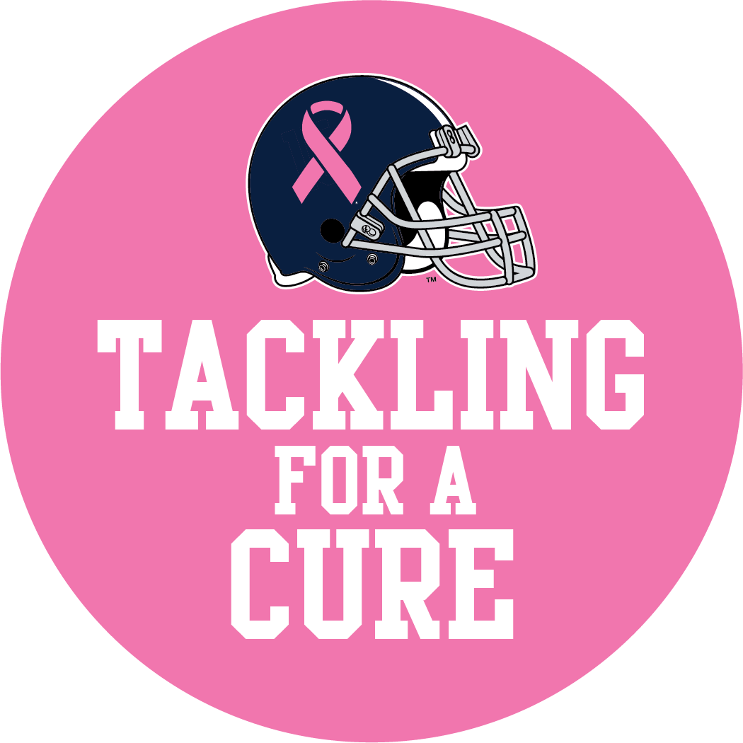 Tackling For A Cure Button Pin