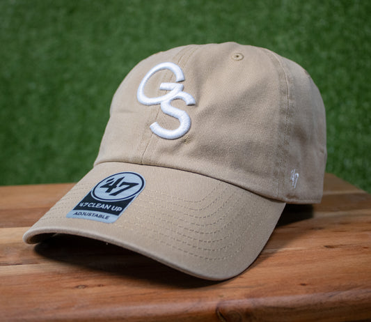 '47 Brand - Clean Up Twill Cap - Interlocking GS - Lt Tan