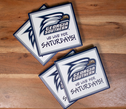 COASTER SET - 4 Piece - We Live For Saturdays!