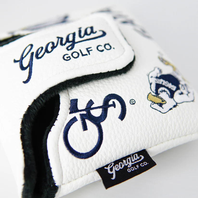 Georgia Golf Co. - Synthetic Leather Head Cover - Mallet Putter (WHITE)
