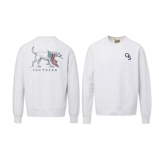 Southern Patriot Pup - Proweave Heavyweight Ash Crew Sweatshirt