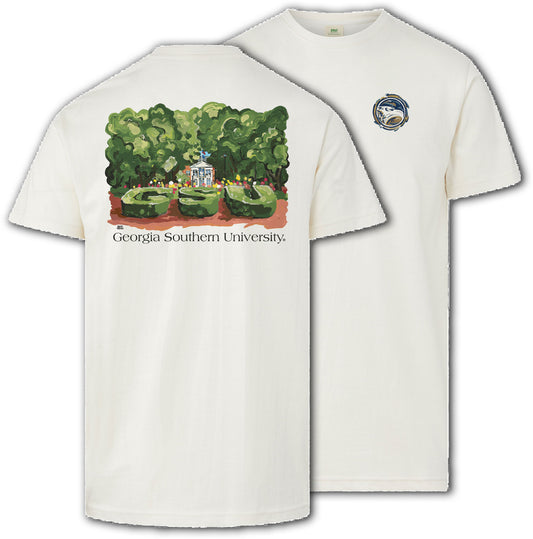 JUSTIN PATTEN SWEETHEART CIRCLE - Short Sleeve Vintage White Tee