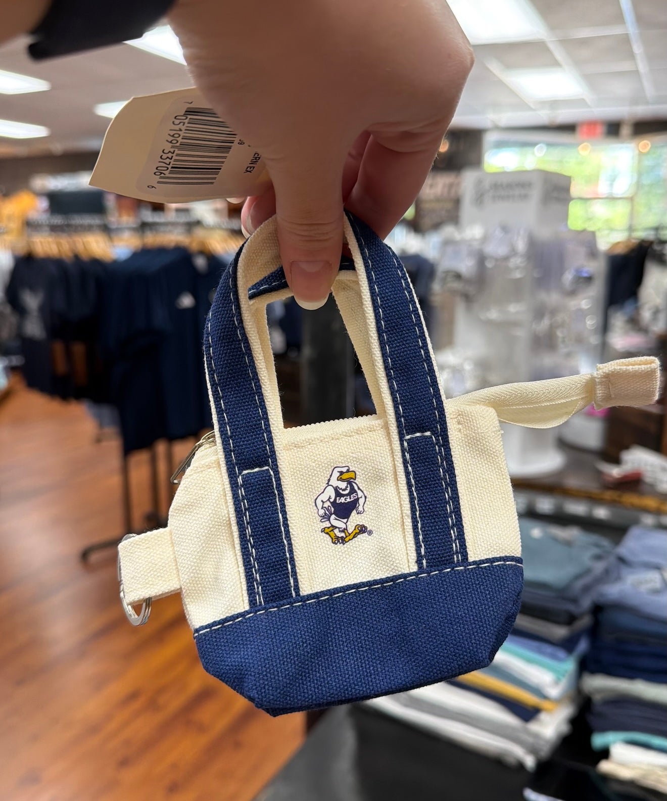 Mini Boat Tote Key Chain Purse