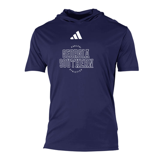 ADIDAS - CREATOR SHORT SLEEVE PERFORMANCE HOODIE - NAVY
