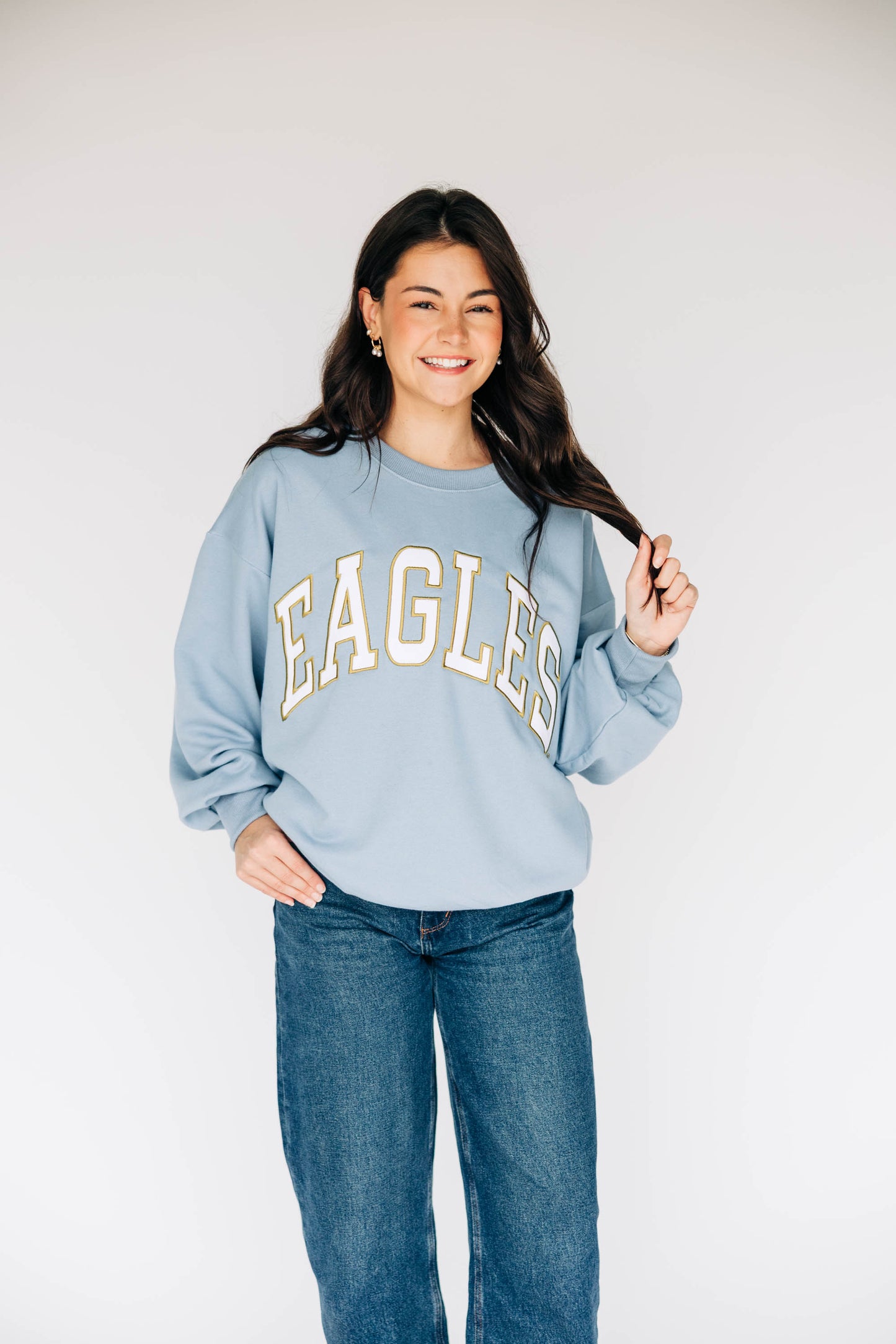 SCARLET & GOLD - Mallory Applique Crew