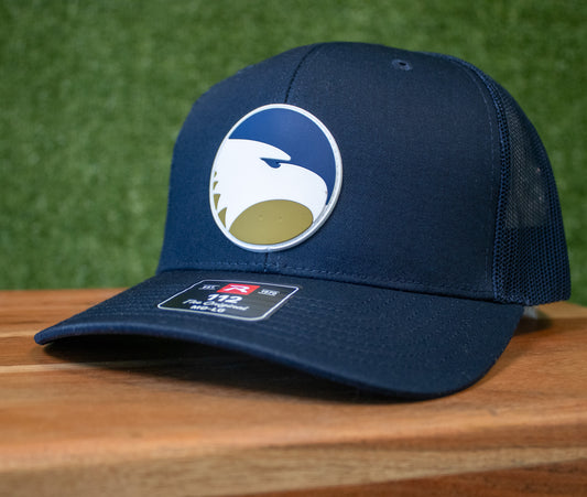 Richardson 112 - Academic Eagle - Rubberized Logo - SOLID NAVY