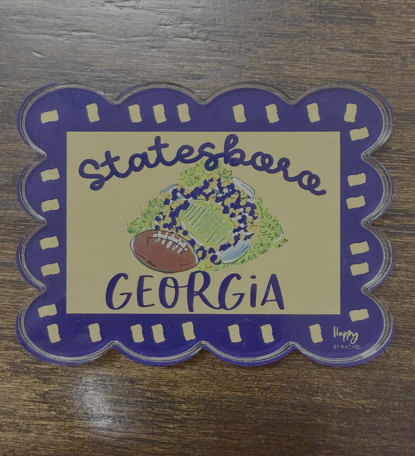 Statesboro Stadium Acrylic Magnet by Happy By Rachel