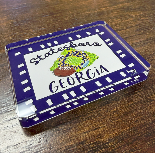 Statesboro Stadium Acrylic Decorative Sitter by Happy By Rachel