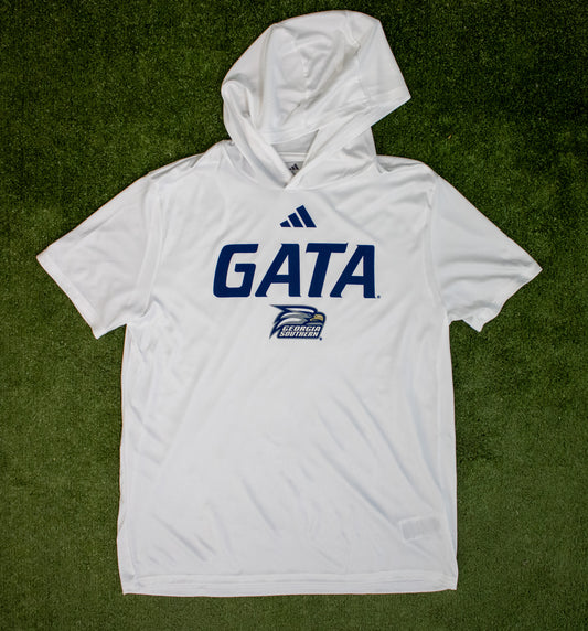 ADIDAS - CREATOR SHORT SLEEVE PERFORMANCE HOODIE - GATA WHITE