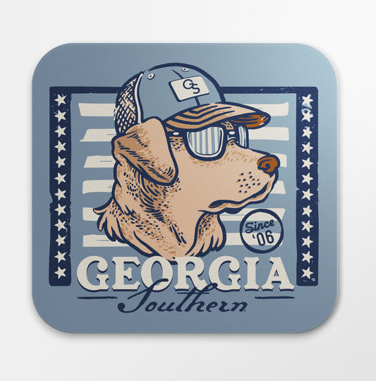 American Stamp Dog Matte-Coated Decal Sticker