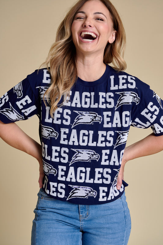 Stewart Simmons - Sequins Repeat Boxy Tee